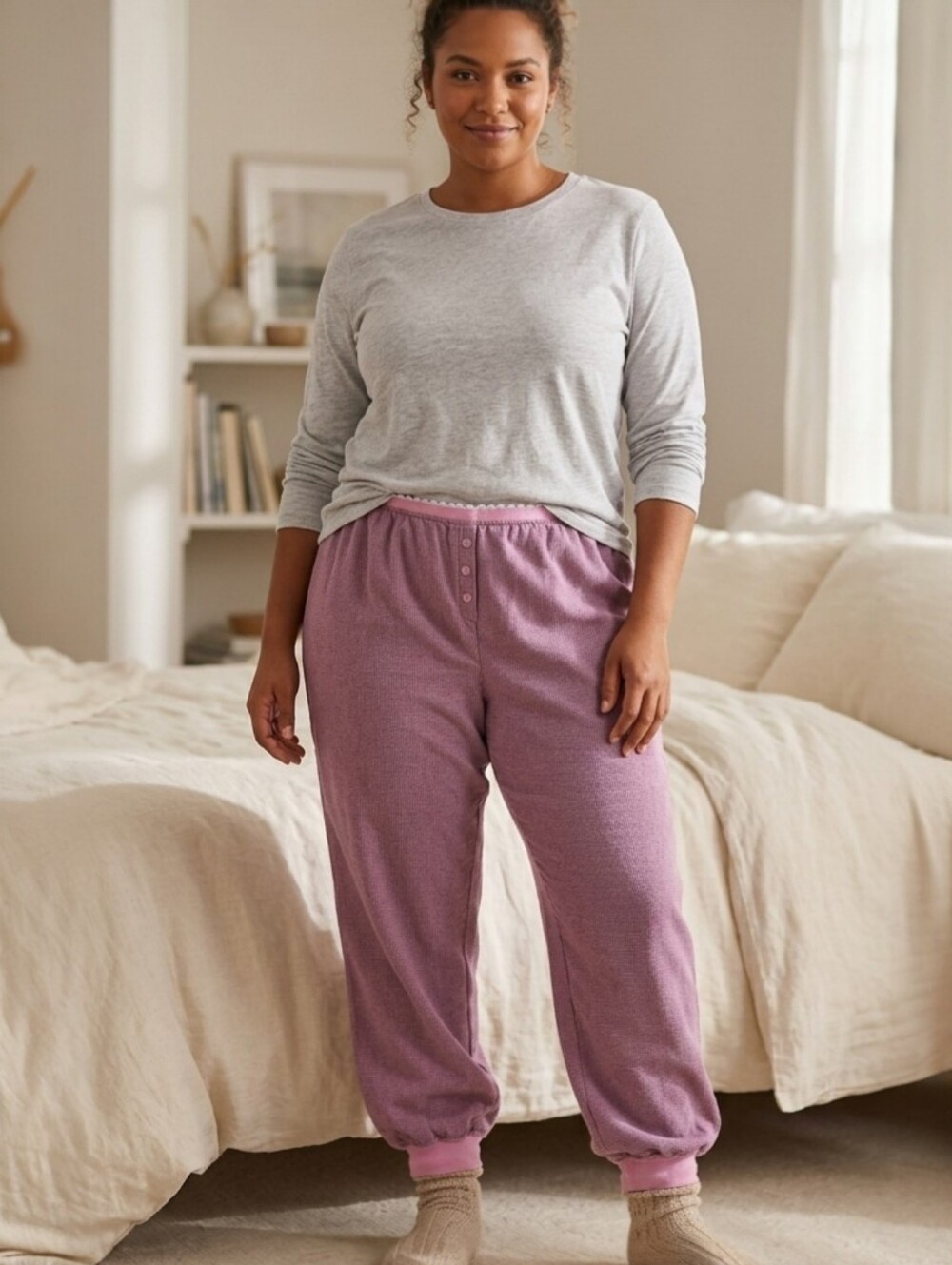 Sleep Sense Bethany Authentic Portuguese Flannel Pajama Pant Cotton Loungewear L
